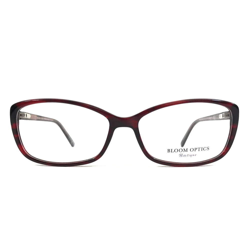Bloom Optics Eyeglasses Frames OLIVIA BU Burgundy Tortoise Cat Eye 58-16-135